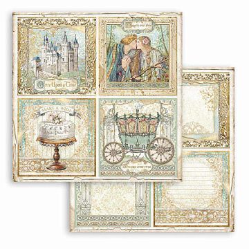 УЦЕНКА Бумага 30х30 см "Sleeping beauty. 4 Cards" (Stamperia)