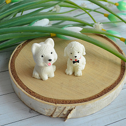 Миниатюра "Собака белая", 1 шт (Китай)