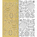 Контурные наклейки "Елочные игрушки", лист 10x24,5 см, цвет золотой (JEJE)