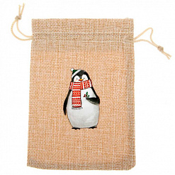 Мешочек подарочный 10х14 см "Пингвин"