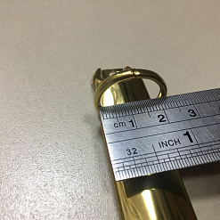 Кольцевой механизм, 4 кольца, внутренний диаметр 17 мм, длина 21 см, цвет золото