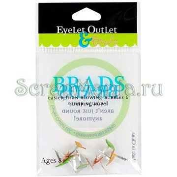 Набор брадсов "Мини листья" (Eyelet Outlet)