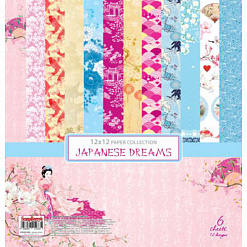 Набор бумаги 30х30 см "Japanese dreams. Сны о Японии", 6 листов (ScrapBerry's)
