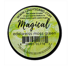 Сухая краска сияющая "Edelweiss Moss Green" (Lindy's)