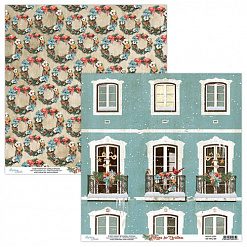 Набор бумаги 30х30 см "Home for Christmas", 12 листов (Mintay)
