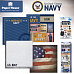 Набор бумаги 30х30 см с наклейками "Army. Navy", 8 листов (Paper House)