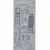 Контурные наклейки "Европа", лист 10x24,5 см, цвет серебро