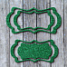 Набор вырубок из фоамирана "Рамочки 2", цвет зеленый (Матрешка)