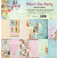 Набор бумаги 30х30 см "Alice`s tea Party", 12 листов (Memory-place)
