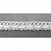 Лента кружевная хлопковая "Белая", ширина 1,2 см, длина 0,9 м (Рукоделие)