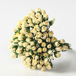Букет микро-роз с закрытым бутоном "Светло-желтый", 25 шт (Craft)