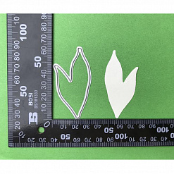 Нож и штамп "Лист Франжипани" 3,2х6,2 см (Cloudberry)