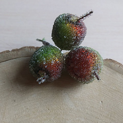 Букет "Яблоки засахаренные. Красно-зеленые", 2,6х1,8 см, 3 шт