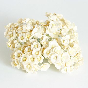 Букет цветов вишни мини "Молочный", 25 шт (Craft)