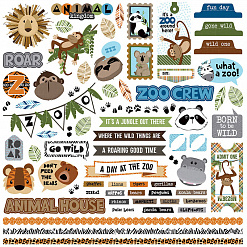Набор бумаги 30х30 см с наклейками "We bought a zoo", 12 листов (Photo Play)