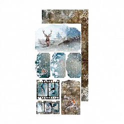 Набор бумаги 30х15 см "Snowy Winterland. Для вырезания. Конверты", 12 листов (CraftO'clock)