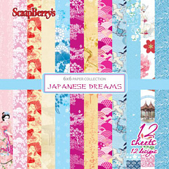 Набор бумаги 15х15 см "Japanese dreams. Сны о Японии", 12 листов (ScrapBerry's)