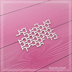 Чипборд "Решетка. Фоновый элемент с прямоугольниками", 3,8х6 см (СкрапМагия)