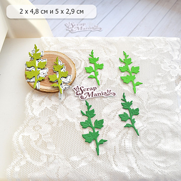 Нож "Веточки молодой смородины", 5х2,9 см (ScrapMania)