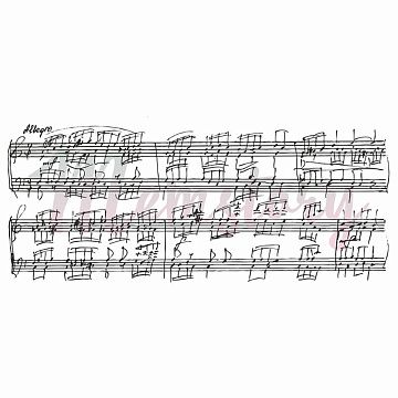 Штамп "Рукописные ноты", 10,5х4 см (Memstory)