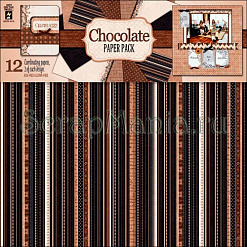 Набор бумаги 30х30 см "Шоколад", 12 листов (HOTP)
