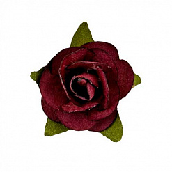 Букетик мини-роз с открытым бутоном "Талея. Спелая слива", 12 шт (Mr.Painter)