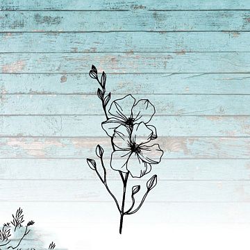 Штамп "Цветы", 4х9 см (Креатив)