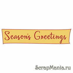 Резиновый штамп на деревянной основе "Season's Greetings"