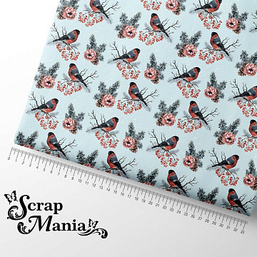 Отрез ткани 75х50 см "Новогоднее счастье" (ScrapMania)