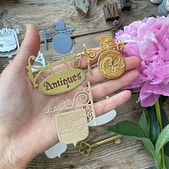 Нож "Старинные вывески", 5,4х6,7 см (MimiCut)