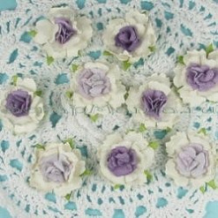 Набор объемных цветов "Бело-фиолетовые розы" (Prima Marketing)