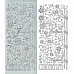 Контурные наклейки "Волшебные олени", лист 10x24,5 см, цвет серебряный (JEJE)