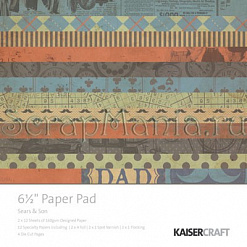 Набор бумаги 16,5х16,5 см "Sears & Son. Джентльмен", 40 листов (Kaiser)