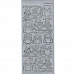 Контурные наклейки "Совушки", лист 10x24,5 см, цвет серебро