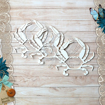 Чипборд "Море, я скучала. Шейкер. Краб большой" (ScrapMania)