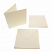 Набор текстурированных заготовок для открыток 13,5х13,5 см "Квадратные кремовые" с конвертами (DoCrafts)