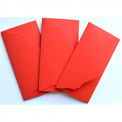 Набор заготовок для конвертов 4, цвет красный, 3 шт (Лоза)