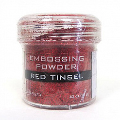 Пудра для эмбоссинга, красная с блестками (Ranger Tinsel Red)