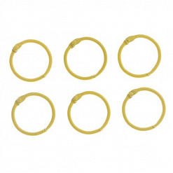 Набор колец для альбома "Жёлтые", 30 мм