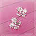 Чипборд "Набор завитков со снежинками 3", 4,6х5,2 см (СкрапМагия)