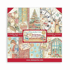 Набор бумаги 30х30 см "Christmas greeting", 10 листов (Stamperia)