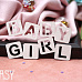 Чипборд "Кубики BABY GIRL 2136" (Fantasy)