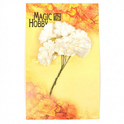 Букет бумажных гвоздик "Белые" с блестками (Magic Hobby)