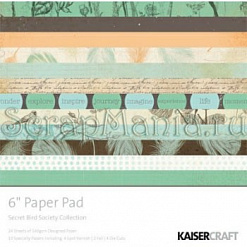 Набор бумаги 16,5х16,5 см "Secret Bird Society. Скандинавский лес", 34 листа (Kaiser)