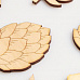 Набор деревянных украшений "Шишки, елки и желуди"