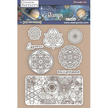 Резиновый штамп "Cosmos Infinity simboli", см (Stamperia)