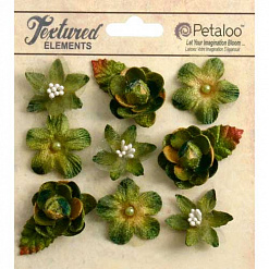 Набор объемных цветов "Зеленый мох" (Petaloo)