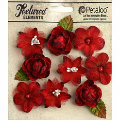 Набор объемных цветов "Гранат" (Petaloo)