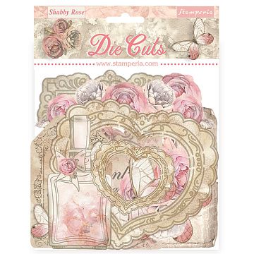 Набор вырубок из плотного картона "Shabby Rose", 42 шт (Stamperia)
