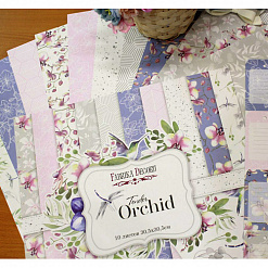 Набор бумаги 30х30 см "Tender orchid", 10 листов (Фабрика Декору)